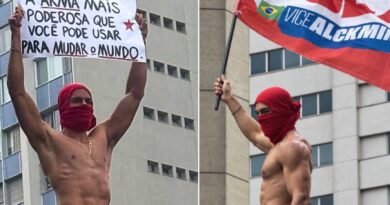 “Gostosão da Paulista”: manifestante sem camisa e com rosto coberto viraliza em ato pró-Lula